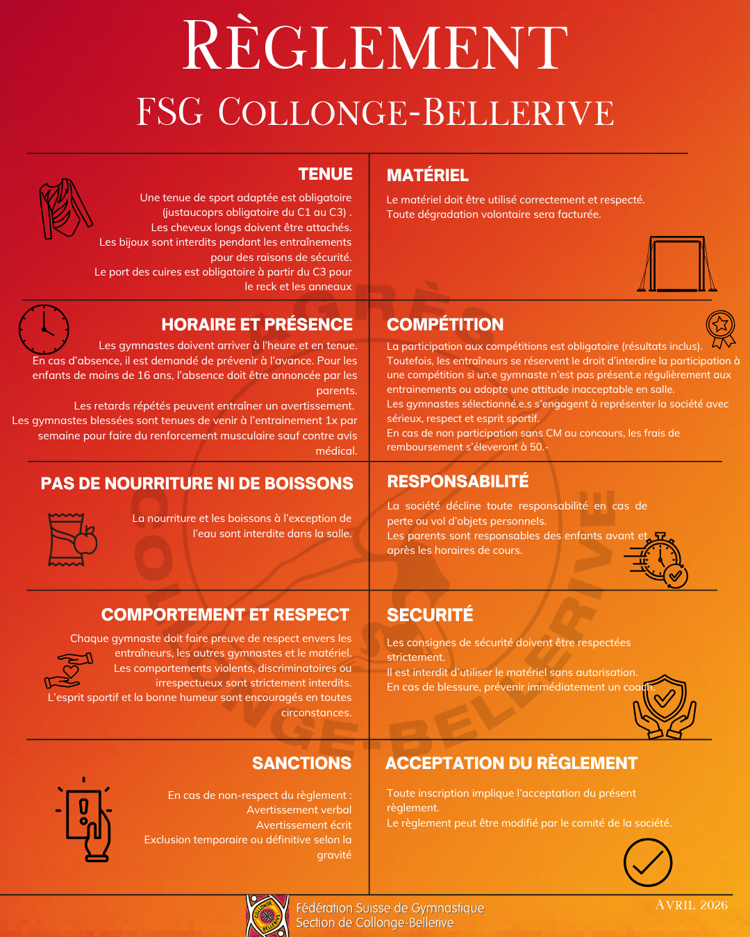 Règlement FSG Collonge-Bellerive